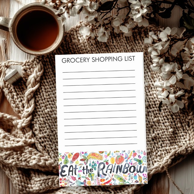 Notas Post-it® Eat the Rainbow Grocery Shop Planning (Eat the Rainbow Grocery Shop List Meal Planning Post-it Notes
)