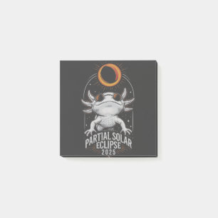 Notas Post-it® Eclipse solar parcial 2025 Axolotl Anfibio