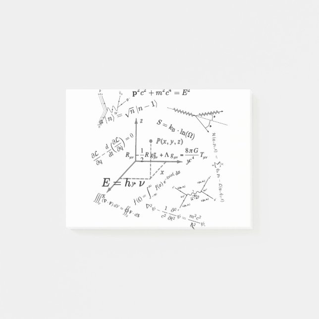 Notas Post-it® Ecuaciones y fórmulas físicas (Anverso)