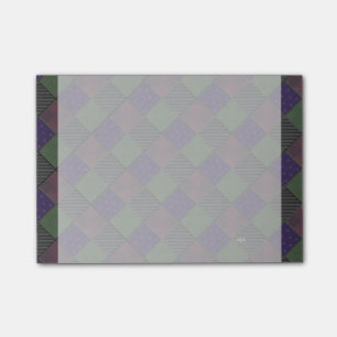 Notas Post-it® Edredón trémulo del terciopelo del enrejado del