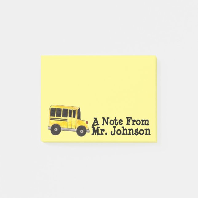 Notas Post-it® Educación personalizada de conductores de autobús  (Anverso)