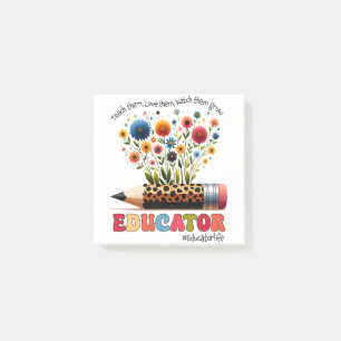 Notas Post-it® Educador Enséñales, Ámalos, Observa Cómo Crecen