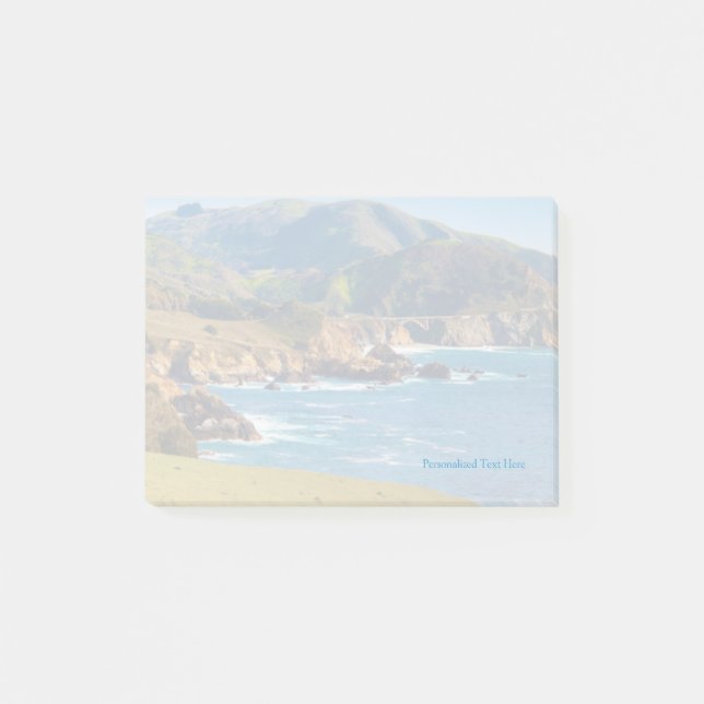 Notas Post-it® EE. UU., California. Panorama de Big Sur con Bixby (Anverso)