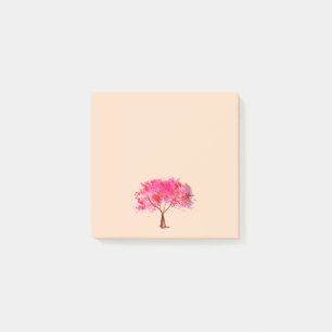 Notas Post-it® Efectos de escritorio rosados lindos de la flor de