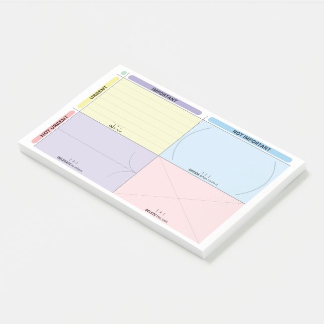 Notas Post-it® Eisenhower Matrix Post It (En perspectiva)