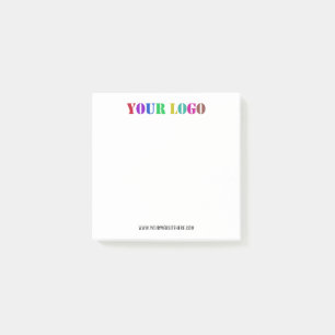 Notas Post-it® Ejemplo personalizado Logotipo Textos Negocios Pos