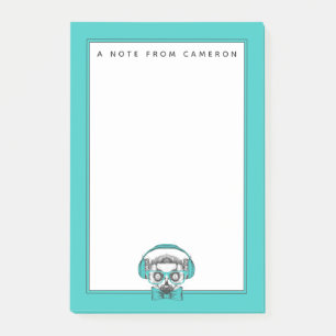 Notas Post-it® El amante de la música del Lemur el   el   añade