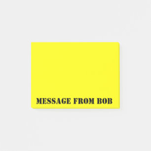 Notas Post-it® El amarillo marrón de Bob