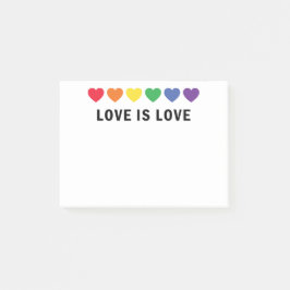 Notas Post-it® "El amor es amor" Orgullo LGBTQ