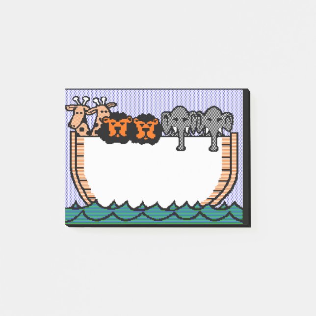 Notas Post-it® El arca de Noé (Anverso)