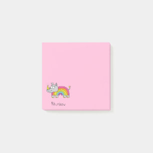 Notas Post-it® El arco iris del rinoceronte de Rhinbow observa