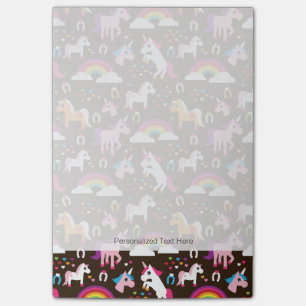 Notas Post-it® el arco iris del unicornio embroma el caballo del
