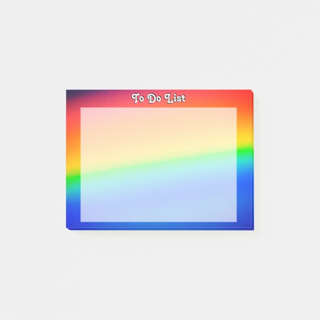 Notas Post-it® El arcoiris colorido (Anverso)