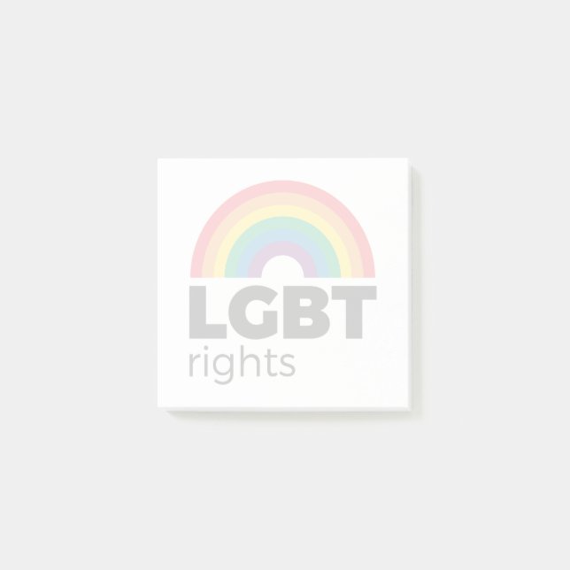 Notas Post-it® El arcoiris de los derechos LGBT (Anverso)