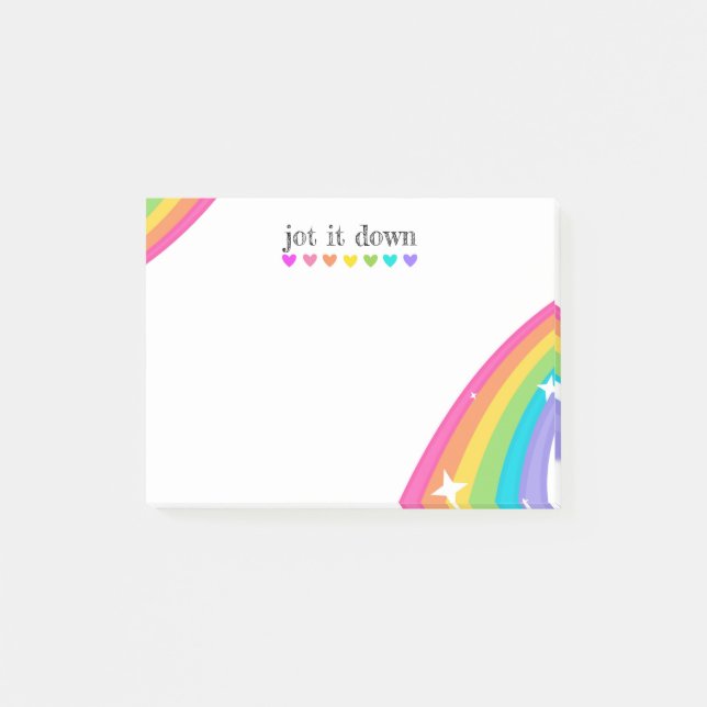 Notas Post-it® El arcoiris suave (Anverso)