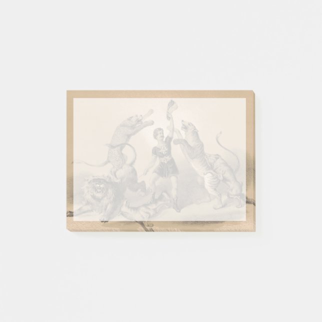 Notas Post-it® El artista del circo se alza entre los animales vi (Anverso)