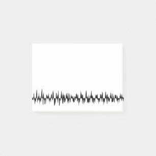 Notas Post-it® El audio simple agita la silueta