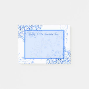 Notas Post-it® El azul remolina gratitud curativa del esfuerzo