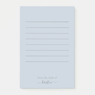 Notas Post-it® El azul turbio de la mesa del Personalizado grande