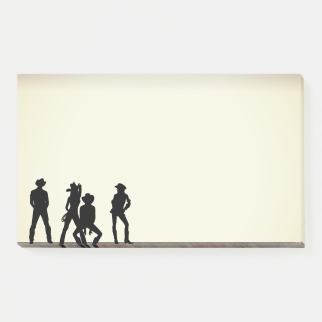Notas Post-it® El baile del Salvaje Oeste (Anverso)