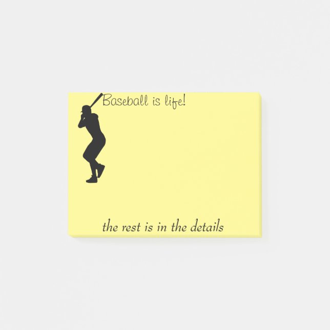 Notas Post-it® El béisbol es vida (Anverso)
