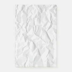 Notas Post-it® El blanco arrugó la textura de papel