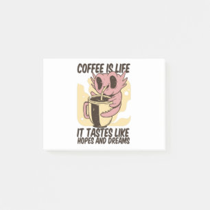 NOTAS POST-IT® EL CAFÉ ES LA VIDA, SABE COMO ESPERANZAS Y SUEÑOS