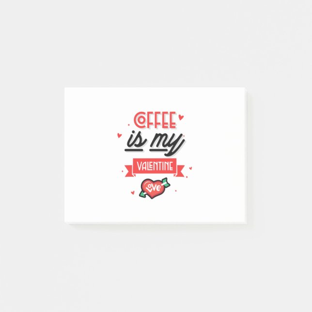 Notas Post-it® El Café Es Mi Valentín (Anverso)