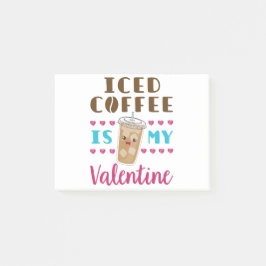 Notas Post-it® El Café Helado Es Mi El día de San Valentín De San