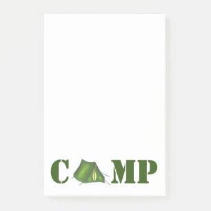 Notas Post-it® El CAMP Green Tent Summer Camping Publicó su