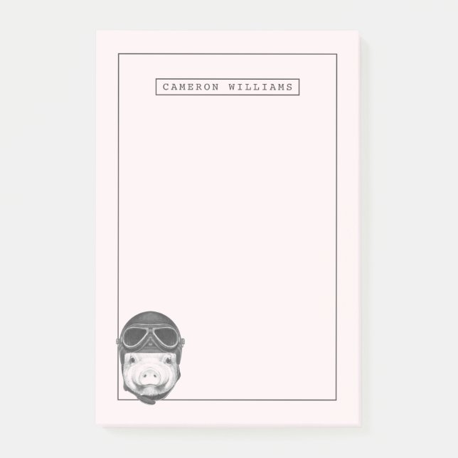 Notas Post-it® El cerdo del temerario el | añade su nombre (Anverso)