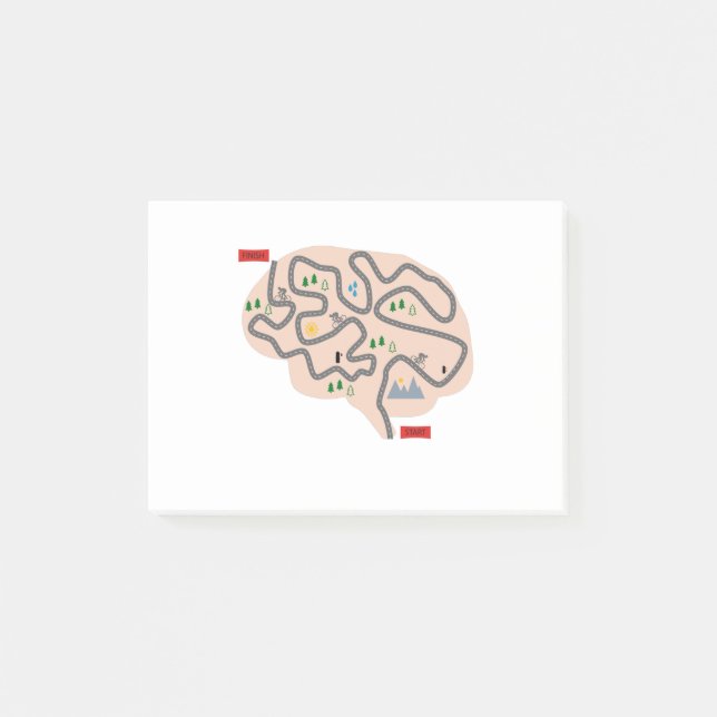 Notas Post-it® El cerebro de un ciclista (Anverso)