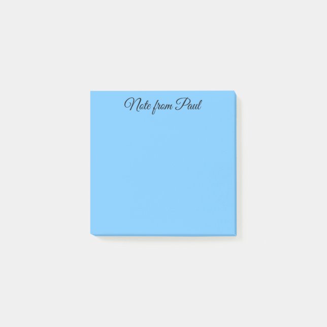 Notas Post-it® El cielo azul Pastel (Anverso)