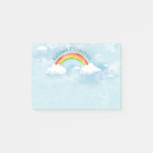 Notas Post-it® El cielo del arco iris añade 4x3 conocido (Anverso)