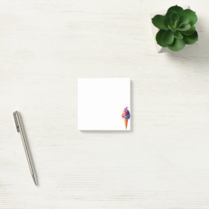 Notas Post-it® El clásico cono de helado vibrante de SlipperyJoe'