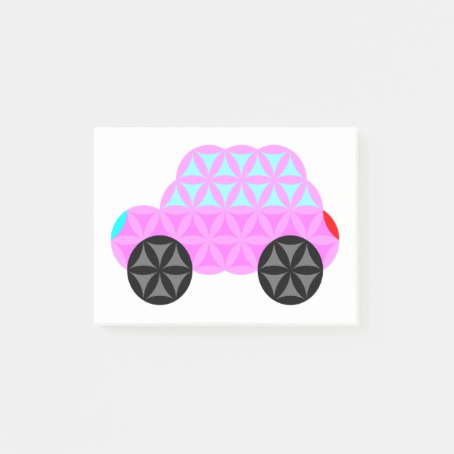 Notas Post-it® El Coche De La Vida - Sagradas Formas A3.Pink. (Anverso)