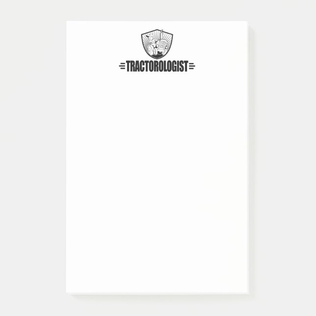 Notas Post-it® El competir con divertido del tractor (Anverso)