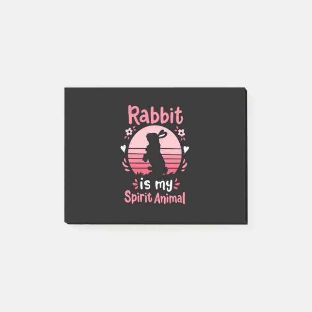 Notas Post-it® El conejo es mi animal espiritual (Anverso)