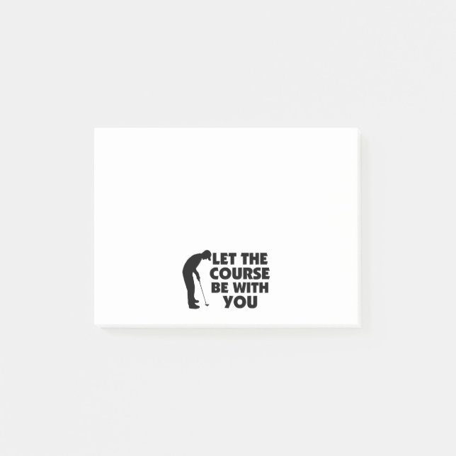 Notas Post-it® El curso esté con usted Golfing (Anverso)