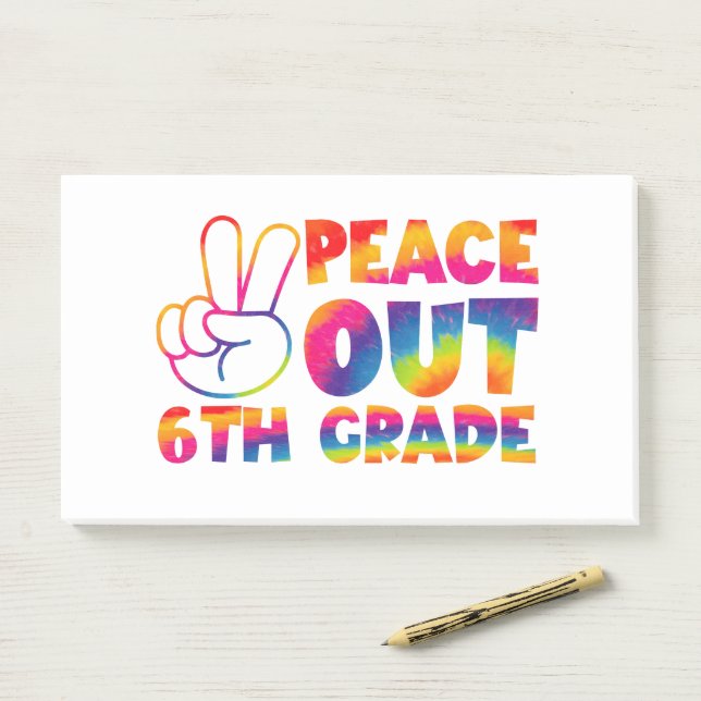 Notas Post-it® El Día 6 de Grado del Día de la Paz (En escritorio)