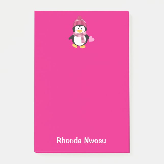 Notas Post-it® El día de San Valentín Pink Panda (Anverso)