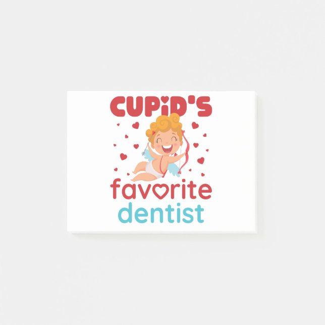 Notas Post-it® El El día de San Valentín dentista favorito de Cup (Anverso)