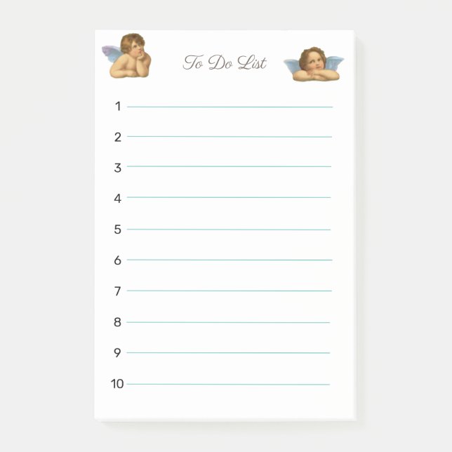 Notas Post-it® El elegante Rafael Cherubs sobre el blanco (Anverso)