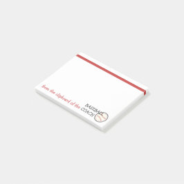 Notas Post-it® El entrenador de béisbol Funny Sports Thatcher Cli