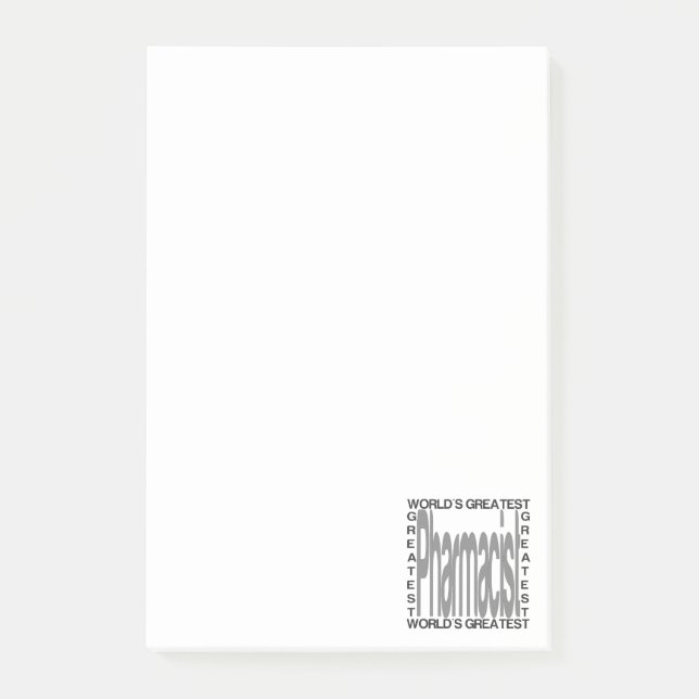 Notas Post-it® El farmacéutico más grande de los mundos (Anverso)