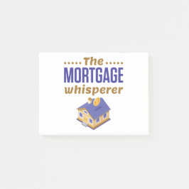 Notas Post-it® El funcionario de préstamos hipotecarios en Whispe