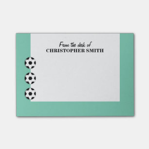 Notas Post-it® El fútbol PERSONALIZA nombre del color