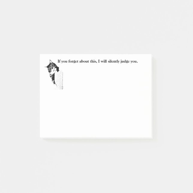 Notas Post-it® El gatito del inconformista le juzgará (Anverso)