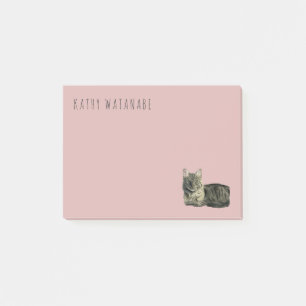 Notas Post-it® El gato medio nacional del pelo el añade su