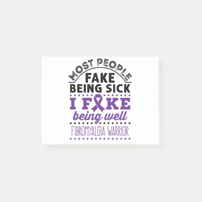 Notas Post-it® El guerrero de la Fibromialgia es bueno (Anverso)